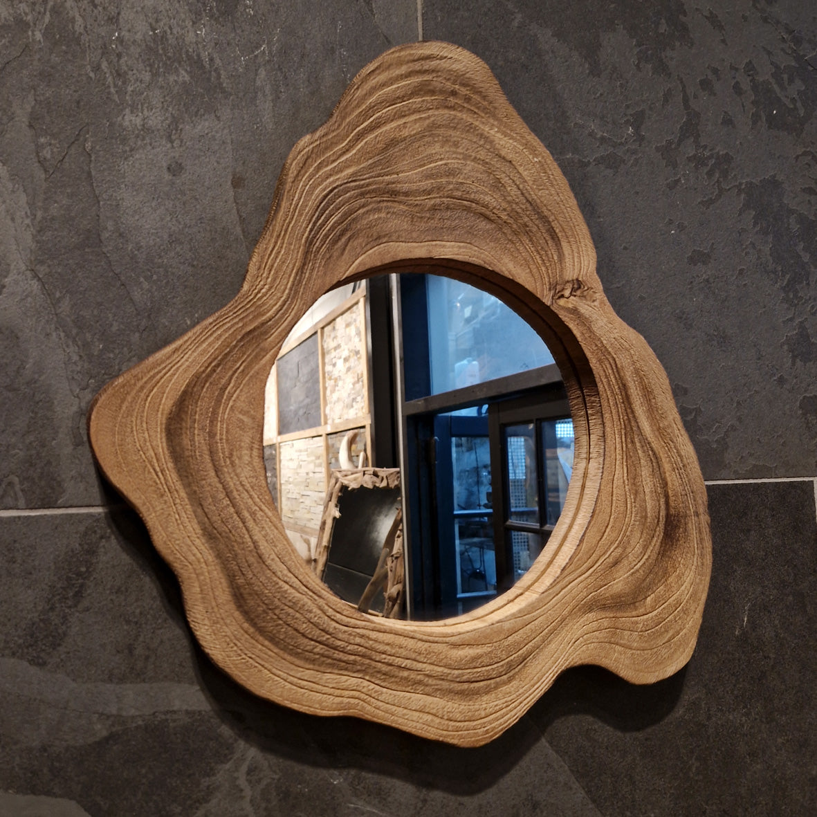 Wandspiegel Badspiegel | F 1-10 | Baumscheibe | Verschiedene Größen - Badgestaltung