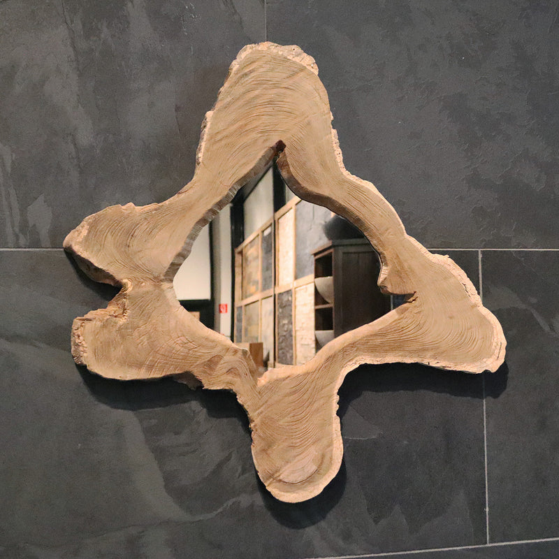 Wandspiegel Badspiegel | Nr. 3 - 24 | Recyceltes Teakholz | Verschiedene Größen - Nr. 20 - 63 x 66 x 5 cm