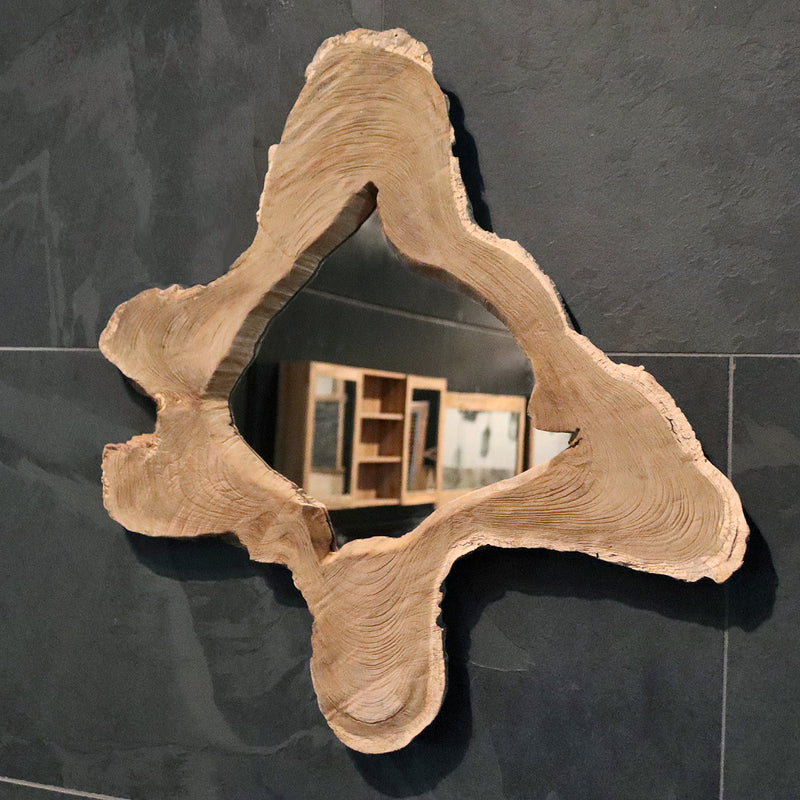 Wandspiegel Badspiegel | Nr. 3 - 24 | Recyceltes Teakholz | Verschiedene Größen - Badgestaltung