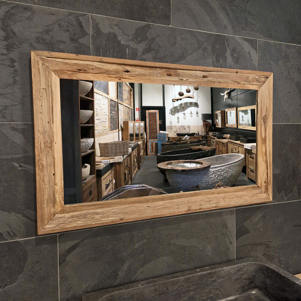 Badspiegel | Gerecycled teakhout | Verschillende maten