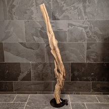 Indische Stehlampe aus Wurzelholz, 190 cm hoch, für Badgestaltung, handgefertigt, natürlicher Holzlook, rustikaler Stil