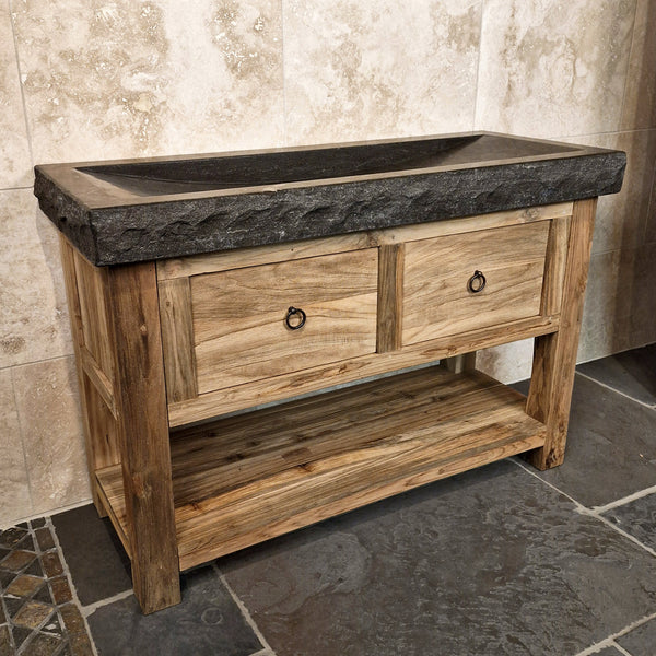 Wastafelonderkast van teakhout | Duurzaam en tijdloos | Model 2