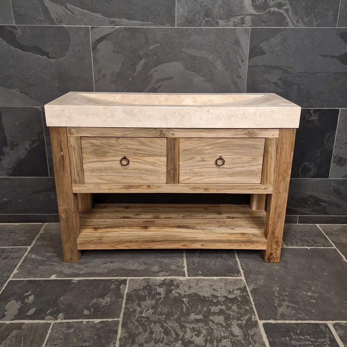 Wastafelonderkast van teakhout | Duurzaam en tijdloos | Model 2