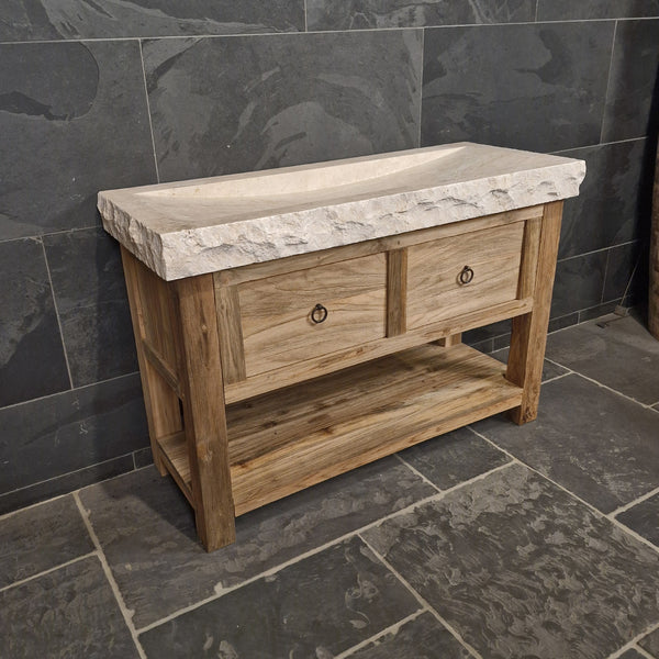 Wastafelonderkast van teakhout | Duurzaam en tijdloos | Model 2