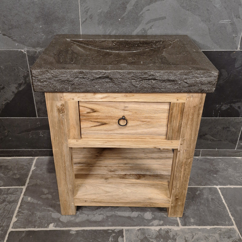 Badkamermeubel met wastafel | Gemaakt van gerecycled teakhout | Model 1