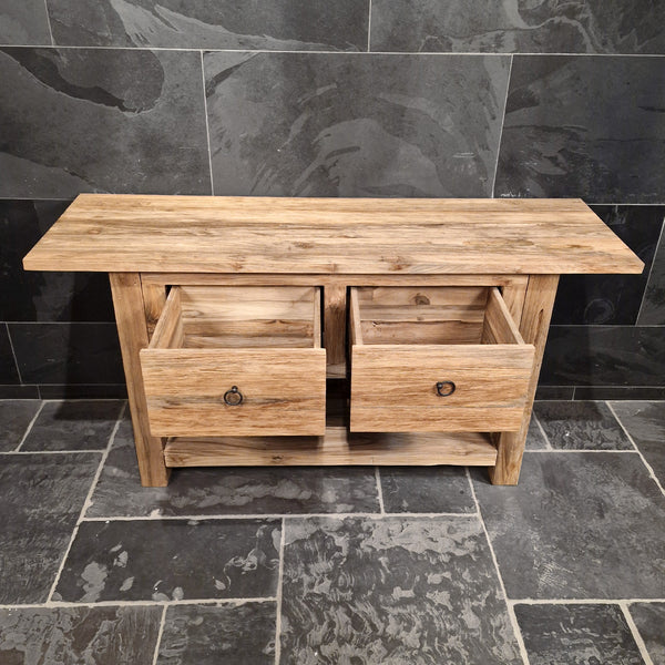 Onderkast van teakhout | Badkamermeubel in natuurlijke stijl | Model 1-4