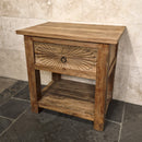 Unterschrank mit Carving Schublade | Recyceltes Teakholz | Sulawesi 1