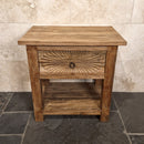 Unterschrank mit Carving Schublade | Recyceltes Teakholz | Sulawesi 1