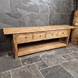 Unterschrank aus Teakholz | Badezimmermöbel im Naturstil | Model 1-4 - 240 x 55 x 80 cm - Badgestaltung