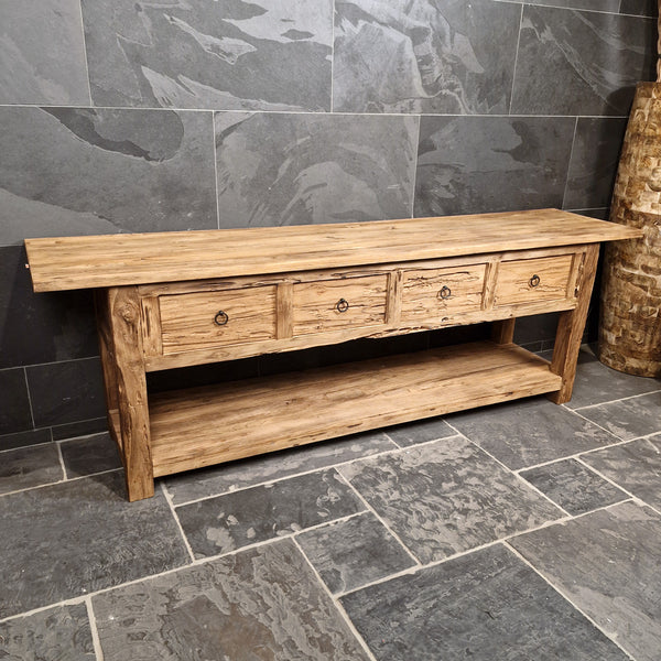 Onderkast van teakhout | Badkamermeubel in natuurlijke stijl | Model 1-4