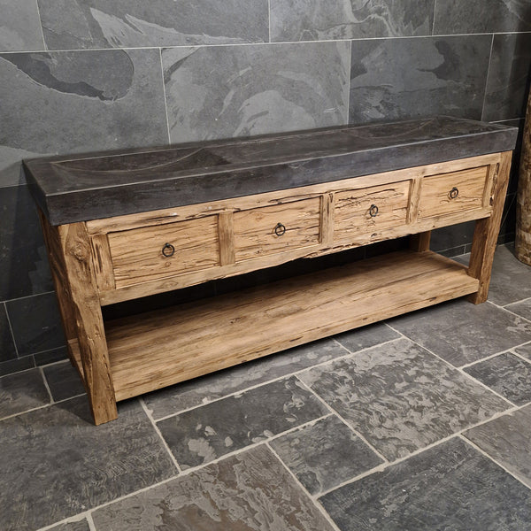 Teak badkamermeubel met wastafel | Duurzaam en uniek | Model 4