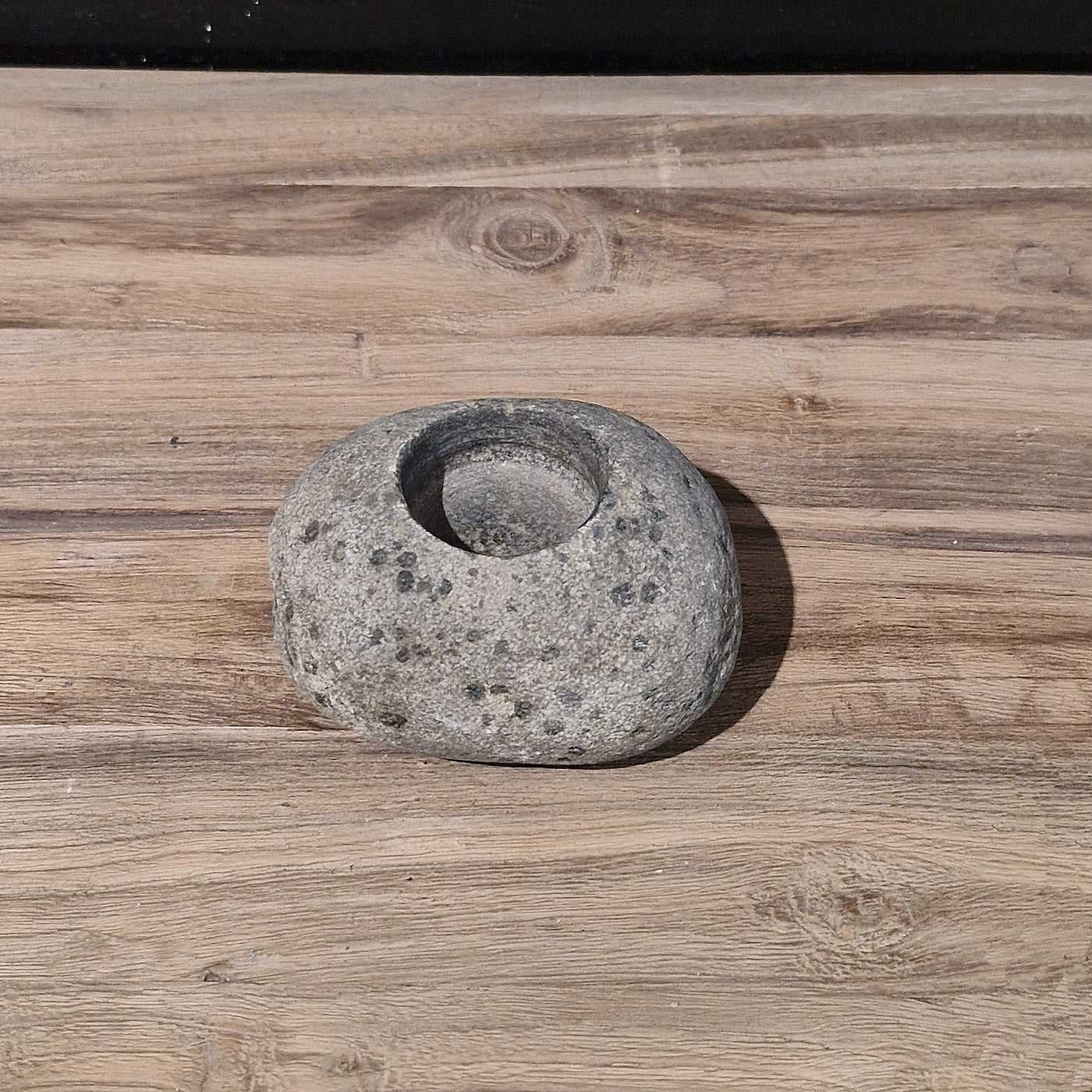 Deko Steine Teelichthalter, Badgestaltung, 11x9x6 cm, aus Stein, dekorativer Kerzenhalter für das Badezimmer