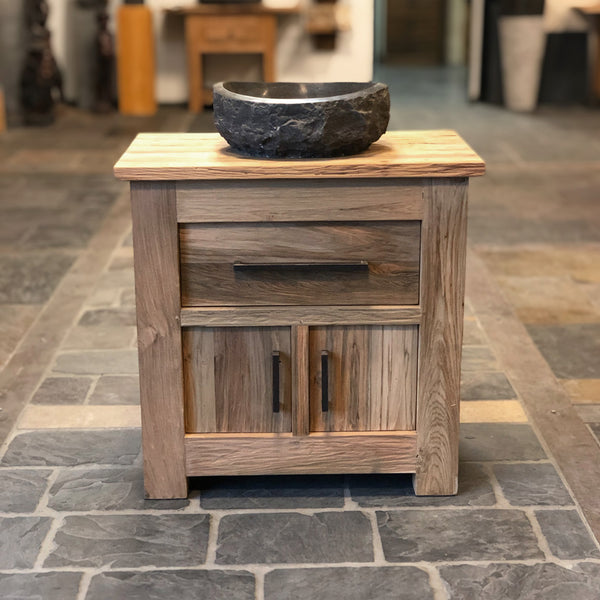 Unterschrank aus Teakholz | Naturmaterial für das Badezimmer