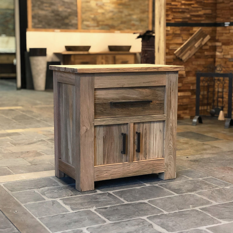 Unterschrank aus Teakholz | Naturmaterial für das Badezimmer - Badgestaltung