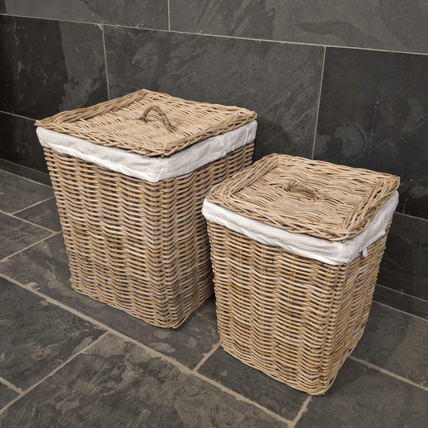 Handgevlocten wasmand | Hoekig of rond