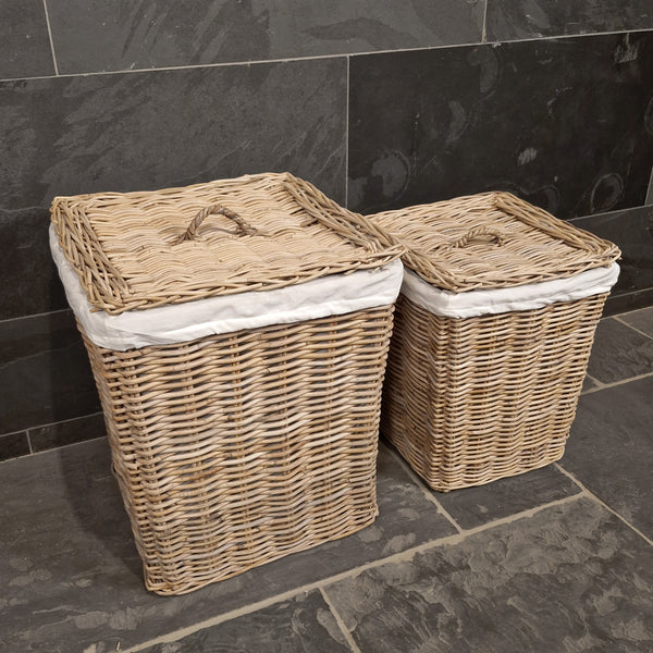 Handgevlocten wasmand | Hoekig of rond