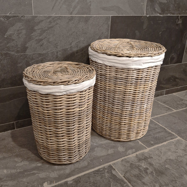 Handgevlocten wasmand | Hoekig of rond