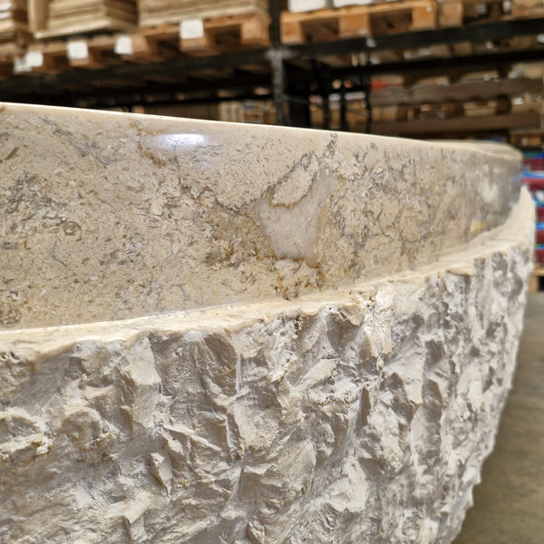 Vrijstaand ligbad | Marmer, beige