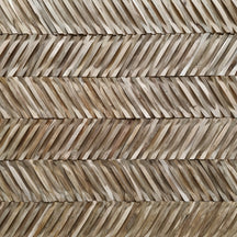 WAVE Holzverblender aus Teakholz, natürliche Holzoptik, dekoratives Verblendelement für Wände, handgefertigt, rustikaler Stil