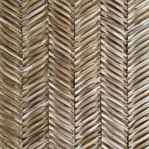 WAVE Holzverblender aus Teakholz, naturbelassen, mit sichtbarer Holzmaserung und glatter Oberfläche, als Wandverkleidung.
