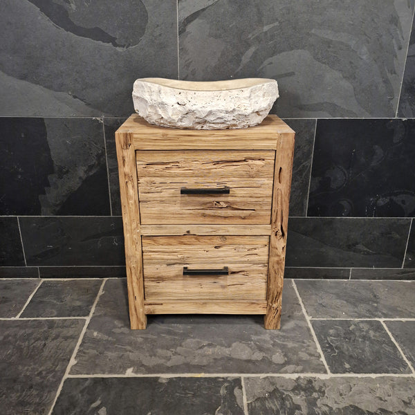 Teak badmeubel | Compact model van gerecycled hout | Model 9