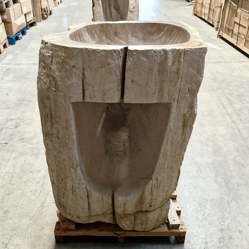 Standwaschbecken Versteinertes Holz | 65 x 55 x 90 cm | O6 - Badgestaltung