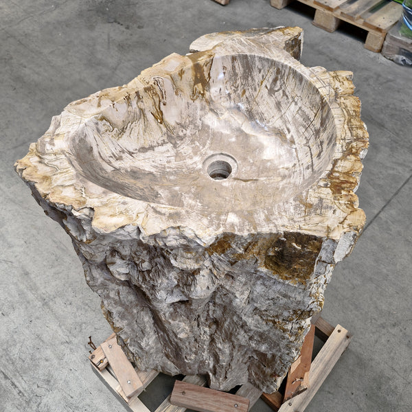 Staande wastafel | Versteend hout | 57 x 50 x 90cm | O3