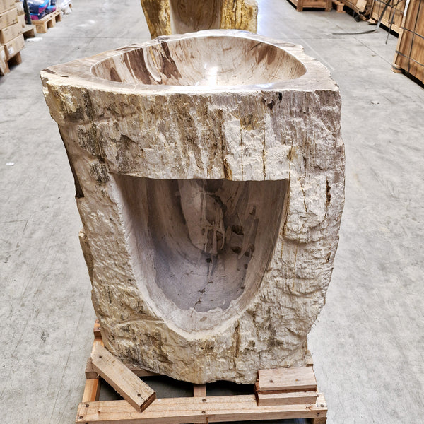 Staande wastafel | Versteend hout | 67 x 56 x 90 cm | O5