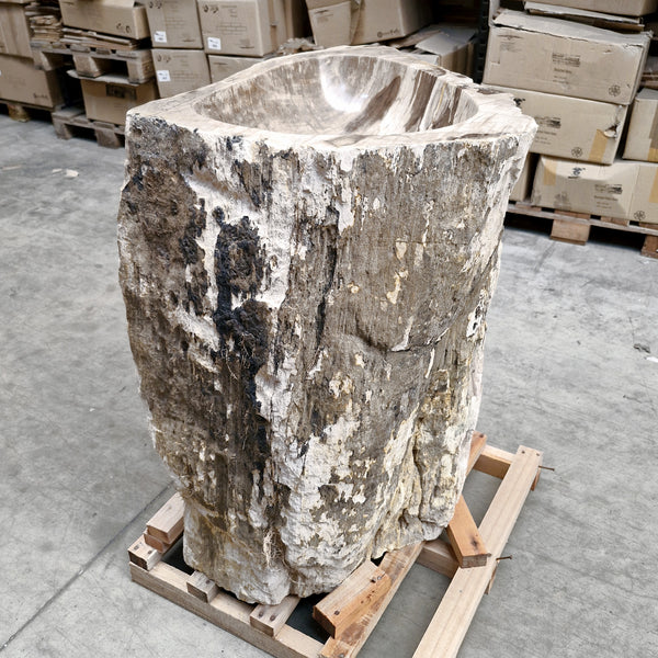 Staande wastafel | Versteend hout | 67 x 56 x 90 cm | O5