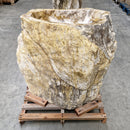 Staande wastafel | Versteend hout | 87 x 47 x 90 cm | O4