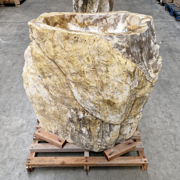 Staande wastafel | Versteend hout | 87 x 47 x 90 cm | O4