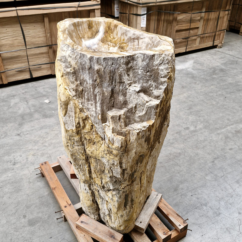Standwaschbecken Versteinertes Holz | 87 x 47 x 90 cm | O4 - Badgestaltung