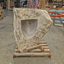 B1 ZAKYNTHOS Standwaschbecken versteinertes Holz 80 x 48 x 90 cm