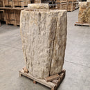 B11 ZAKYNTHOS Standwaschbecken versteinertes Holz 60 x 34 x 90 cm