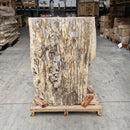 B6 ZAKYNTHOS Standwaschbecken versteinertes Holz 69 x 46 x 90 cm