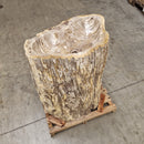 B6 ZAKYNTHOS Standwaschbecken versteinertes Holz 69 x 46 x 90 cm