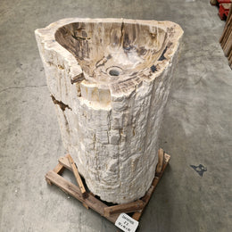 Staande wastafel Versteend hout | 58 x 46 x 90 cm | Z2