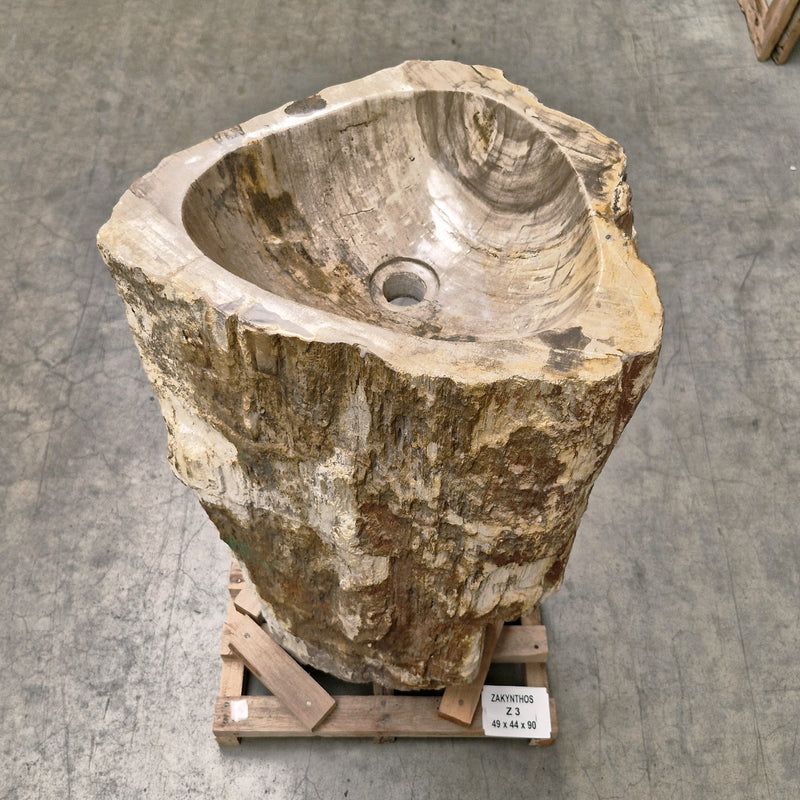 Staande wastafel Versteend hout | 49 x 44 x 90 cm | Z3