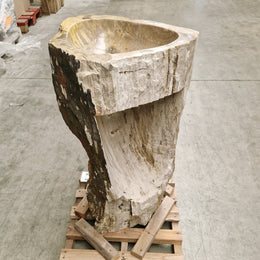 Staande wastafel Versteend hout | 49 x 44 x 90 cm | Z3