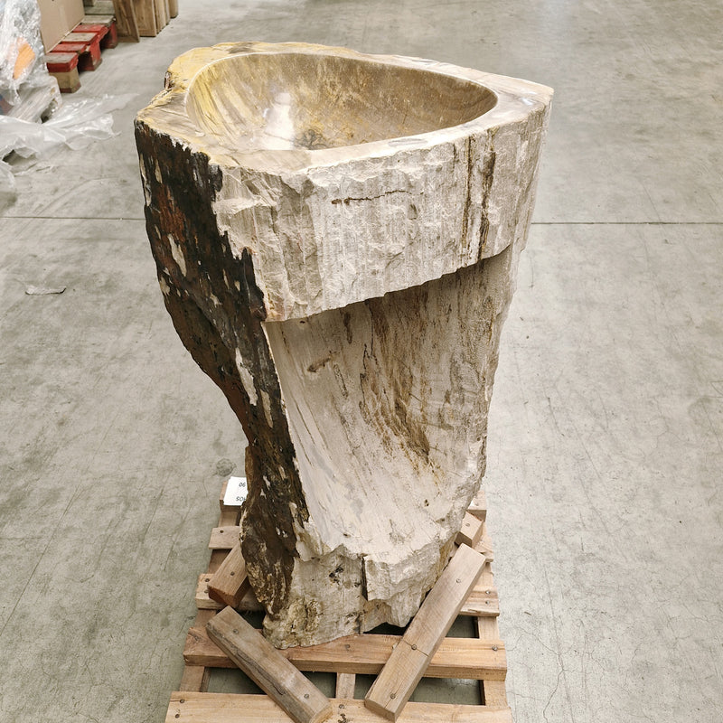 Staande wastafel Versteend hout | 49 x 44 x 90 cm | Z3