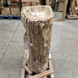 Staande wastafel Versteend hout | 57 x 39 x 90 cm | Z4