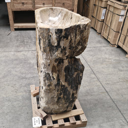 Staande wastafel Versteend hout | 57 x 39 x 90 cm | Z4