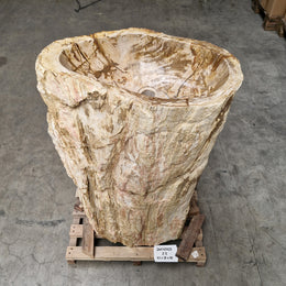 Staande wastafel Versteend hout | 63 x 39 x 90 cm | Z5