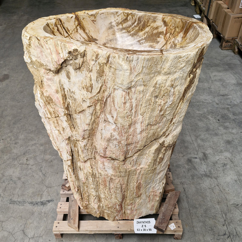 Staande wastafel Versteend hout | 63 x 39 x 90 cm | Z5