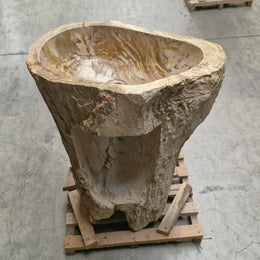 Staande wastafel Versteend hout | 63 x 39 x 90 cm | Z5
