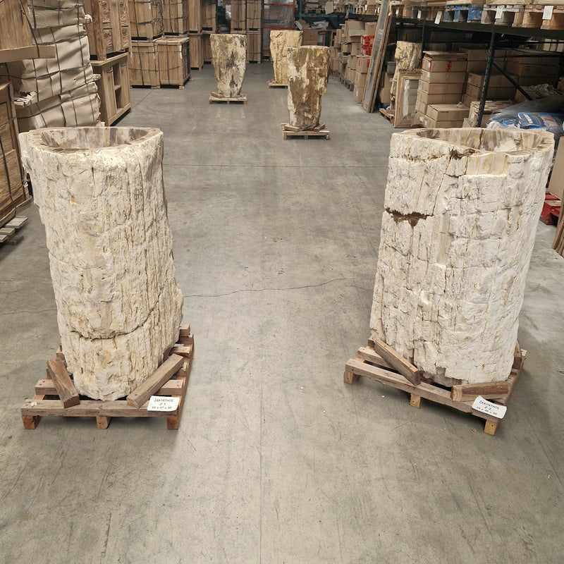 Staande wastafel Versteend hout | 50 x 47 x 90 cm | Z1