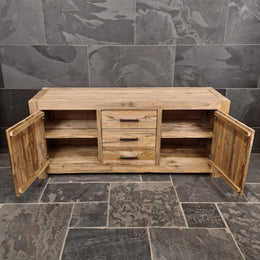 Unterschrank aus Teakholz | Rustikales Badezimmermöbel - Badgestaltung