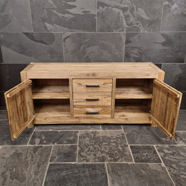 Unterschrank aus Teakholz | Rustikales Badezimmermöbel