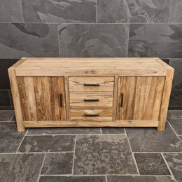 Unterschrank aus Teakholz | Rustikales Badezimmermöbel - Badgestaltung