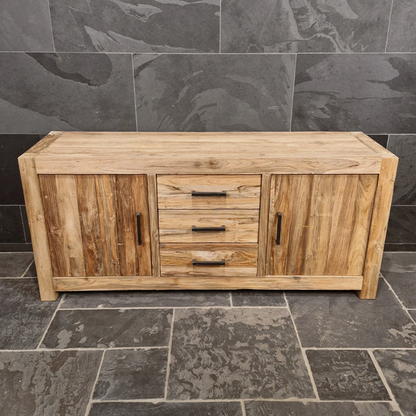 Unterschrank aus Teakholz | Rustikales Badezimmermöbel